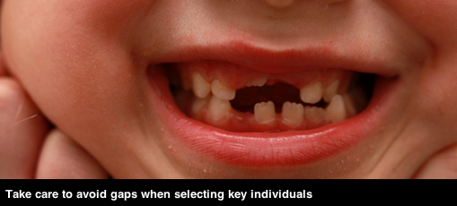 Choosing key individuals