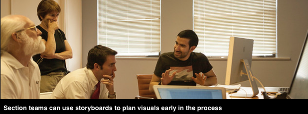 Using section storyboards